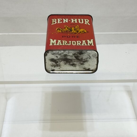 Ben-Hur Marjoram Spice Tin Container 2 Oz 1940s Collectible Kitchen Décor Vintag - Picture 6 of 7